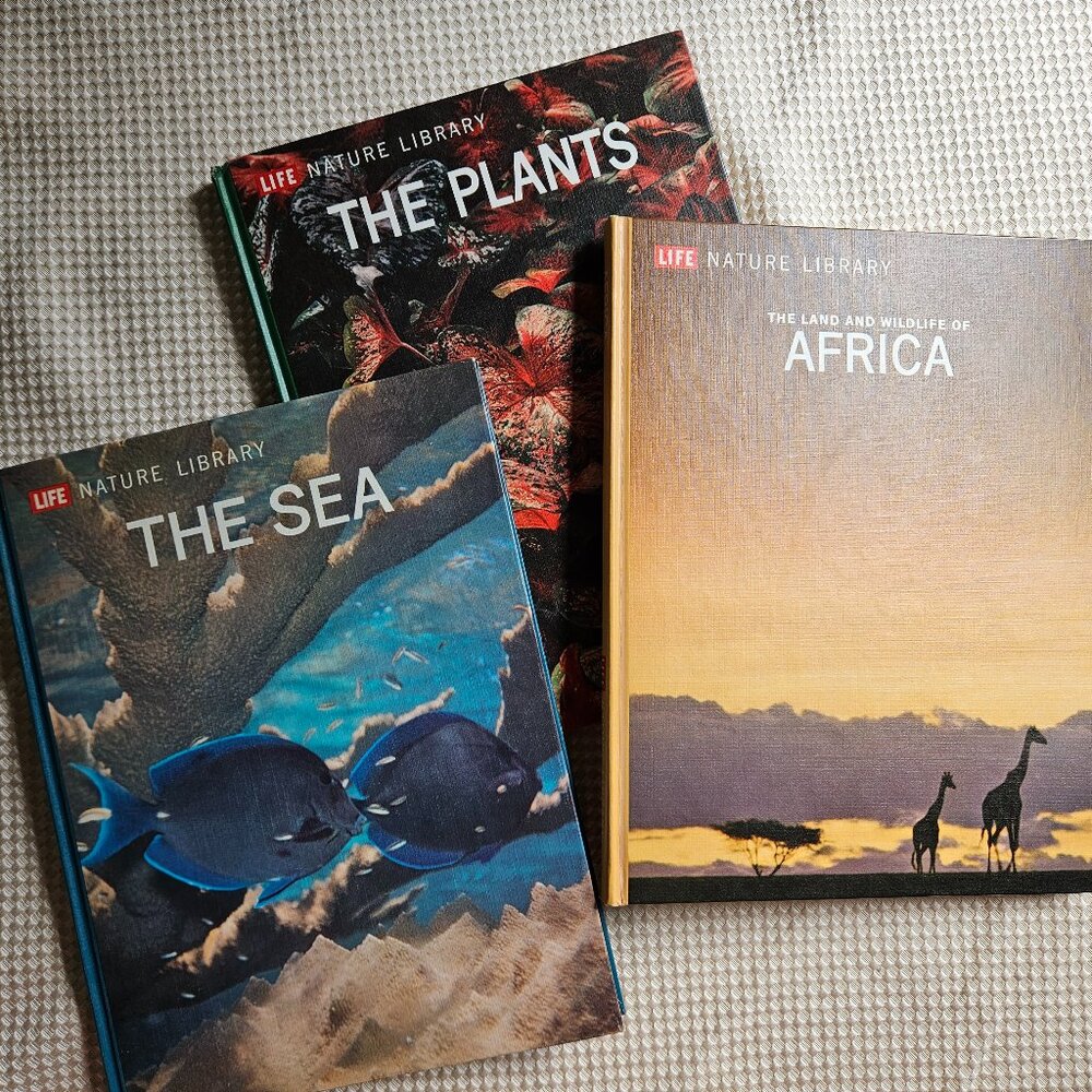 Vintage TIME-Life Nature Library Books - Set of 3 - The Plants, Africa, The Sea